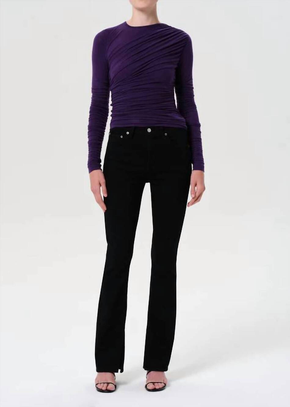 NEW AGOLDE ingram split skinny jeans in immersion